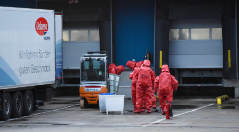 Gefahrgutzug Mitte probt bei Uelzena den Ernstfall