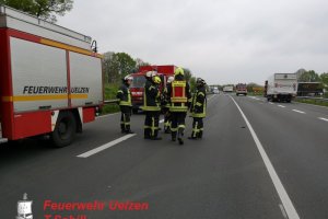Verkehrsunfall Groß – eingeklemmte Person – PKW gegen LKW B4-Uhlenring – Abfahrt Bad Bodenteich 02.05.2019