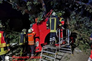 VU - PKL - LKW gegen Baum - B191 - Neumühle  12.08.2019
