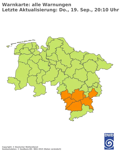 Aktuelle Wetterwarnungen für  Uelzen