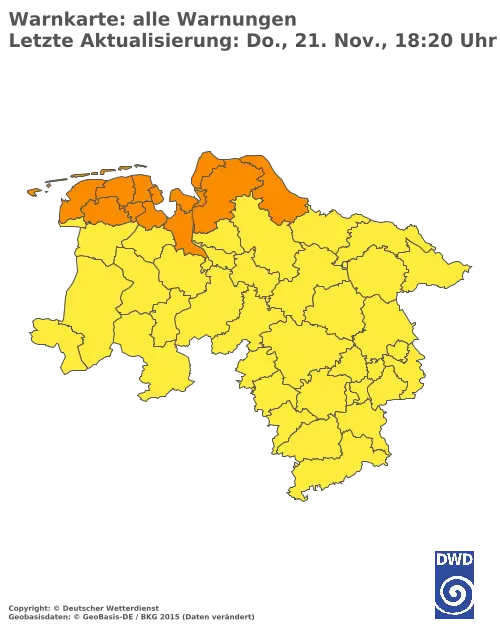 Aktuelle Wetterwarnungen für  Uelzen