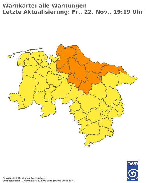 Aktuelle Wetterwarnungen für  Uelzen