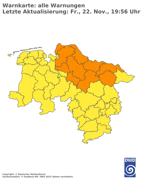 Aktuelle Wetterwarnungen für  Uelzen