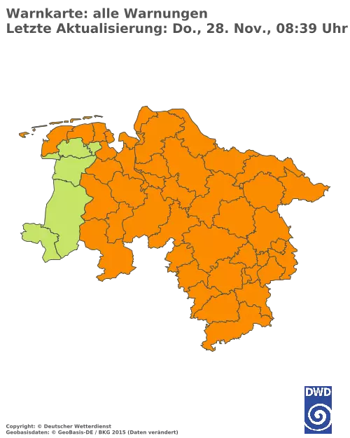 Aktuelle Wetterwarnungen für  Uelzen