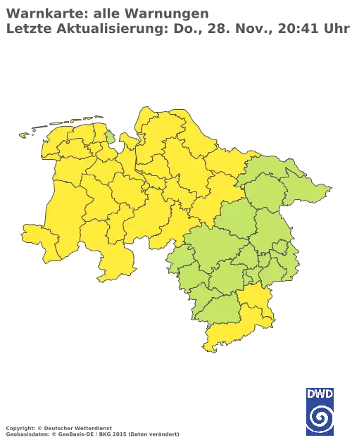 Aktuelle Wetterwarnungen für  Uelzen