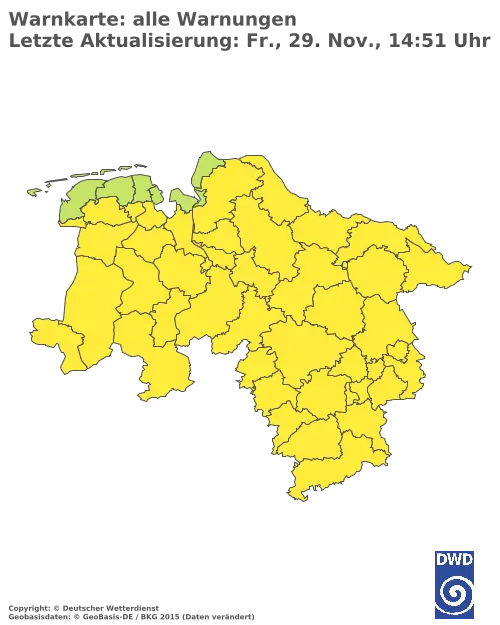 Aktuelle Wetterwarnungen für  Uelzen