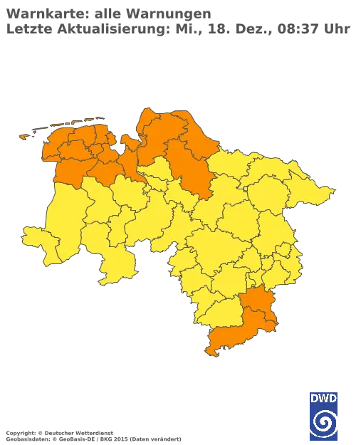 Aktuelle Wetterwarnungen für  Uelzen