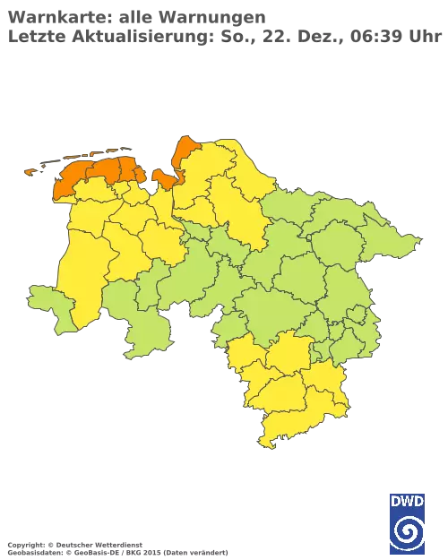 Aktuelle Wetterwarnungen für  Uelzen