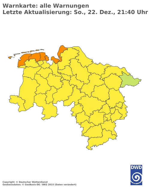 Aktuelle Wetterwarnungen für  Uelzen