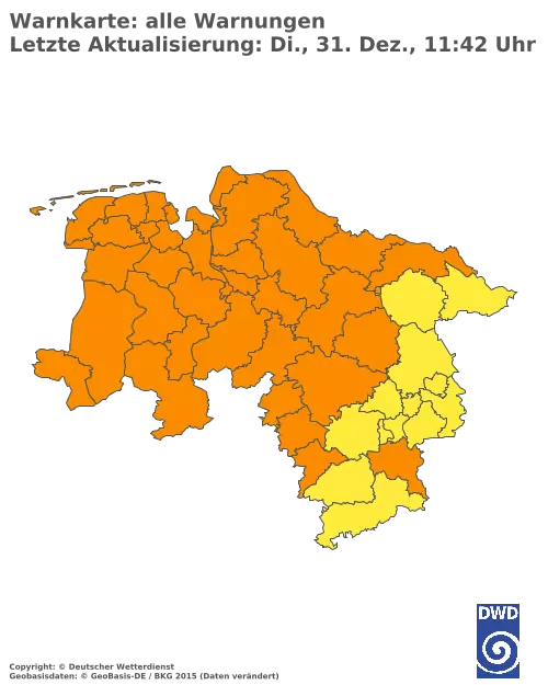 Aktuelle Wetterwarnungen für  Uelzen