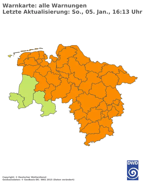 Aktuelle Wetterwarnungen für  Uelzen