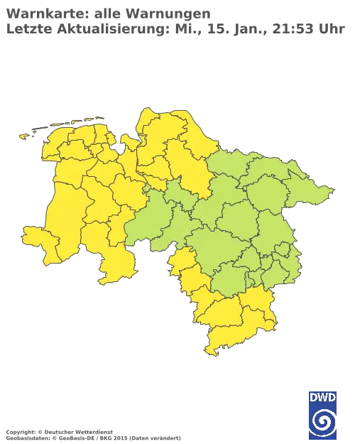 Aktuelle Wetterwarnungen für  Uelzen